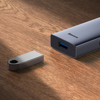 USB-C Hub Baseus UltraJoy, 4 x USB-A 3.0 - 1 x HDMI, Sivi B00052809813-00