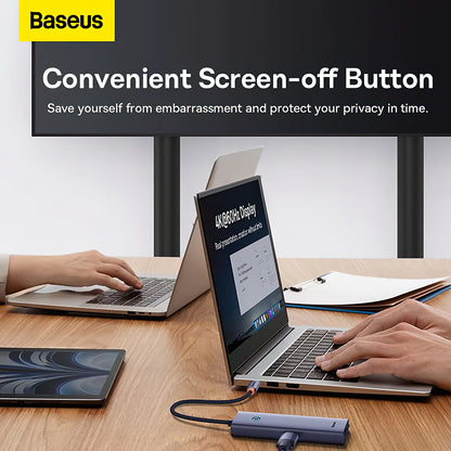 USB-C Hub Baseus UltraJoy, 4 x USB-A 3.0 - 1 x HDMI, Sivi B00052809813-00