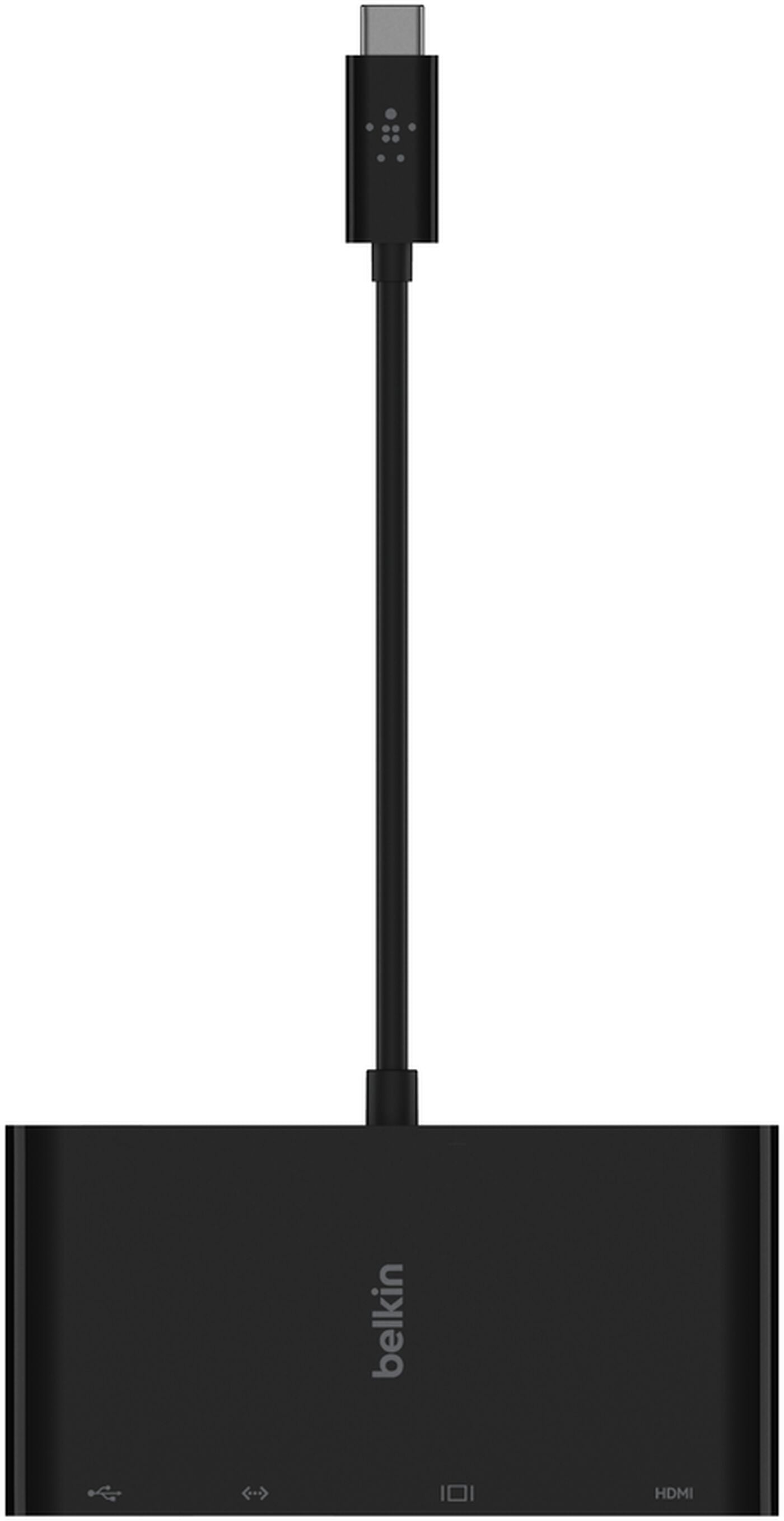 Hub USB-C Belkin Connect, 1 x USB-A 3.0 - 1 x HDMI - 1 x VGA - 1 x RJ45, Crna AVC005btBK