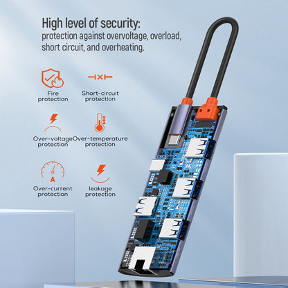 Hub USB-C ColorWay CW-HUB03, 6in1, Srebrni