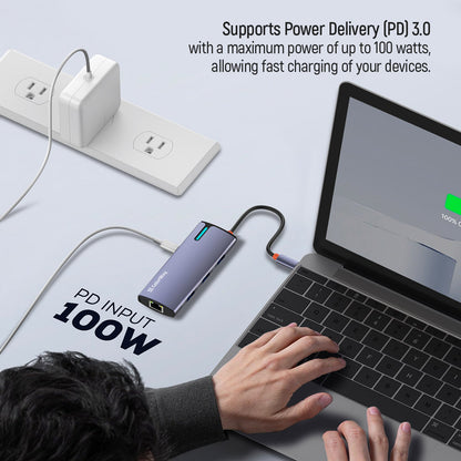 Hub USB-C ColorWay CW-HUB03, 6in1, Srebrni
