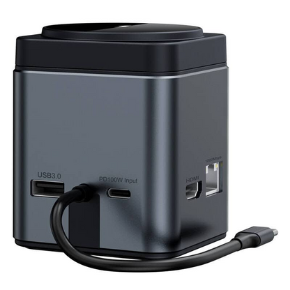 USB-C Hub sa Bežičnim Punjenjem QI BlitzWolf BW-TH17, 9u1, Crna