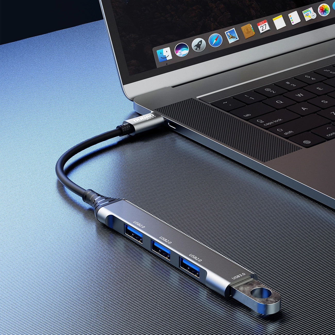 USB-C Hub Dudao A16T, 1 x USB-A 3.0 - 3 x USB-A, Crni