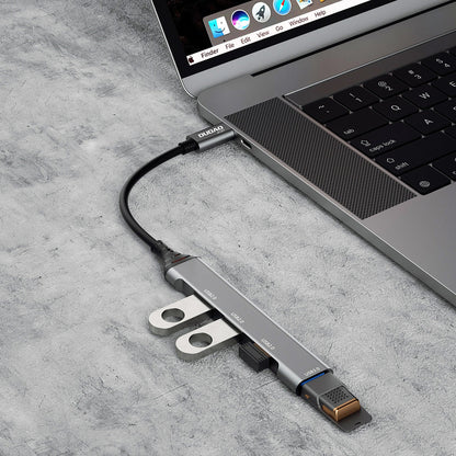 USB-C Hub Dudao A16T, 1 x USB-A 3.0 - 3 x USB-A, Crni