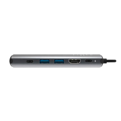 Hub USB-C Fixed Pro, 6in1, Sivi