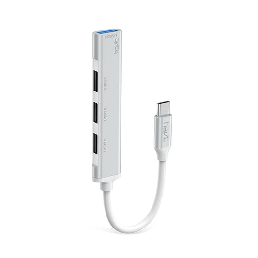 Hub USB-C HAVIT HB41, 4u1, Srebrni