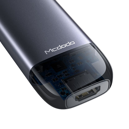 Hub USB-C McDodo HU-7740, 6u1, Sivi
