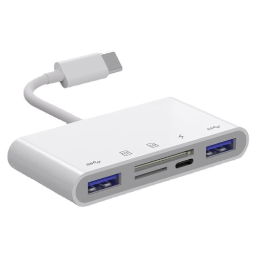 Hub USB-C OEM NK-1032TC, 2 x USB-A - 1 x USB-C - 1 x SD - 1 x microSD, Beli