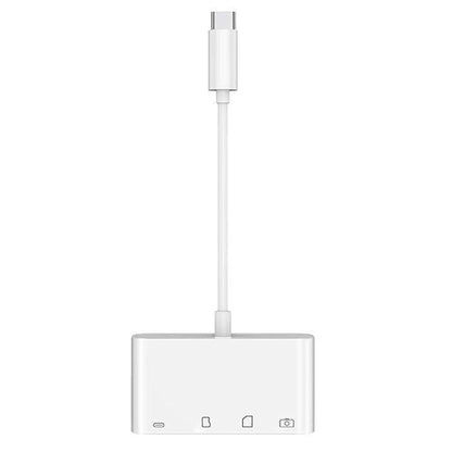 USB-C OEM NK108LTC hub, 1 x USB-A - 1 x USB-C - 1 x SD - 1 x microSD, Bijeli