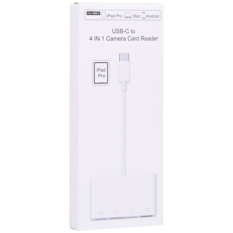 USB-C OEM NK108LTC hub, 1 x USB-A - 1 x USB-C - 1 x SD - 1 x microSD, Bijeli