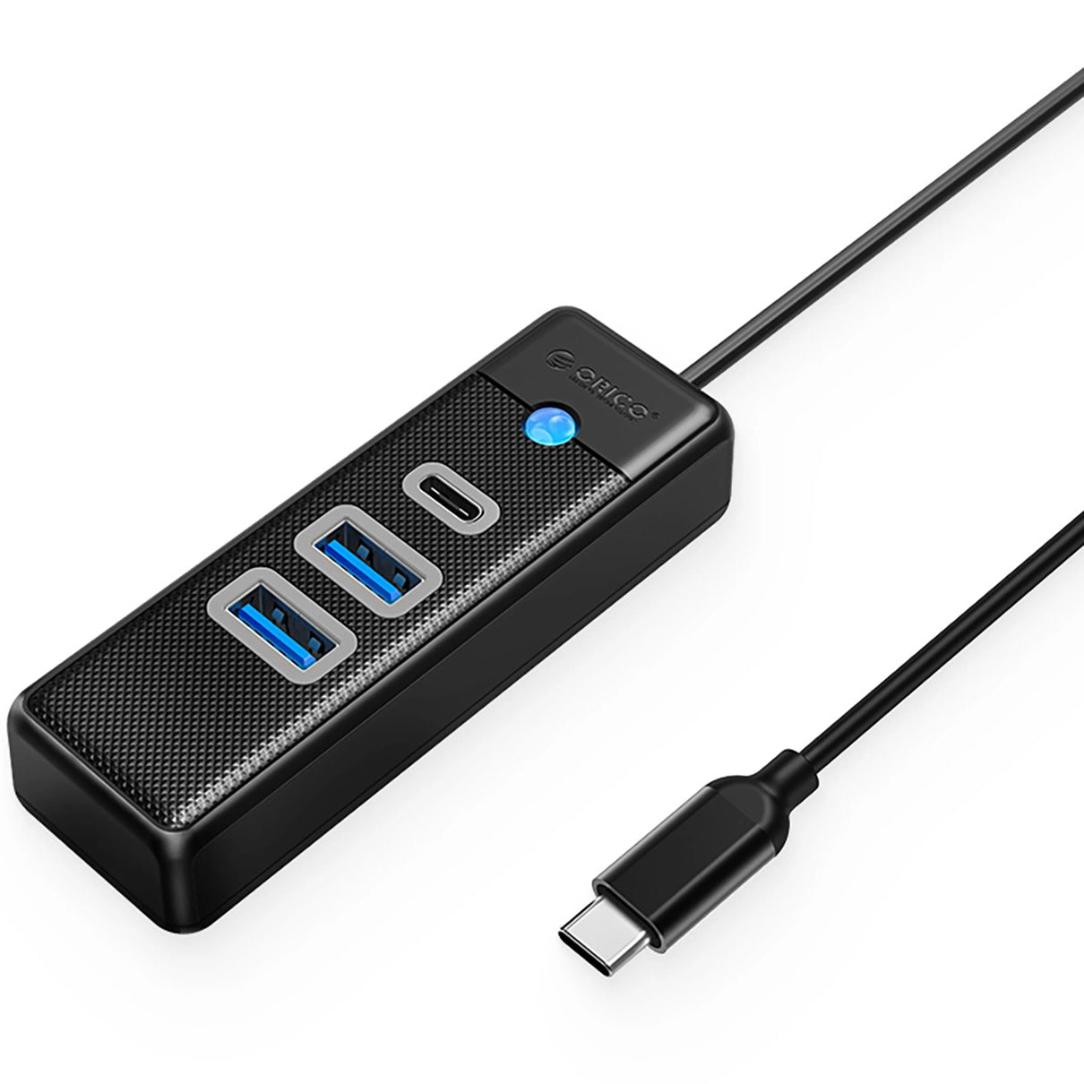 Hub USB-C Orico PWC2U-C3, 2 x USB-A 3.0 - 1 x USB-C, Crni