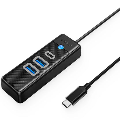 Hub USB-C Orico PWC2U-C3, 2 x USB-A 3.0 - 1 x USB-C, Crni