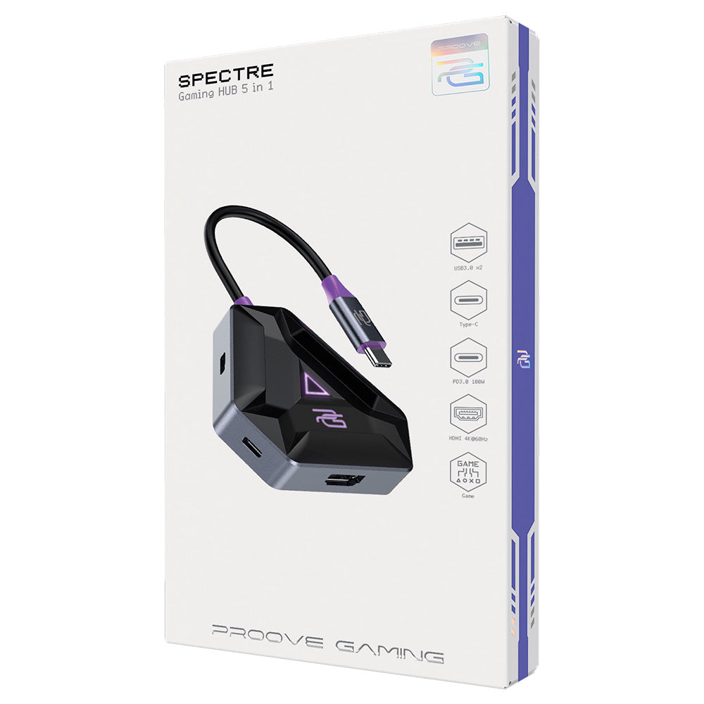 Hub USB-C Proove Spectre, 5in1, Sivi HBPG10221205