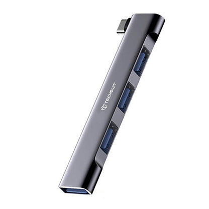 Hub USB-C Techsuit H13 ZenithDock, 4in1, Sivi