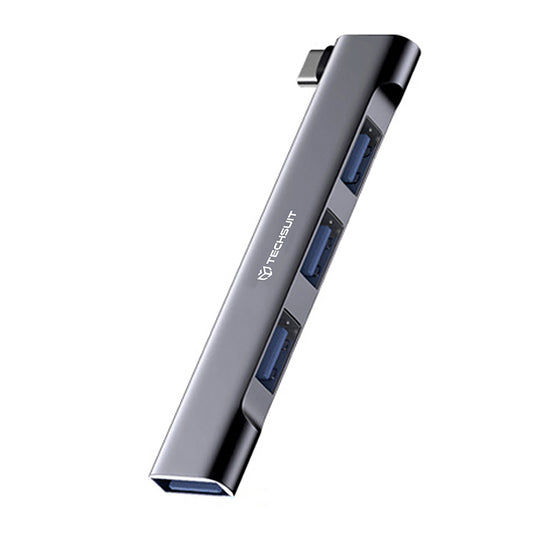 Hub USB-C Techsuit H13 ZenithDock, 4in1, Sivi
