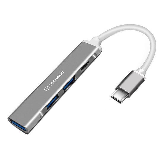 Hub USB-C Techsuit H18 PolarisBridge, 4in1, Sivo Beli