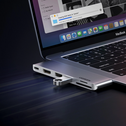 USB-C Hub UGREEN CM380 (80856) za Apple MacBook Pro / Air Series, 2 x USB-A 3.0 - 1 x USB-C - 1 x HDMI - 1 x SD - 1 x microSD