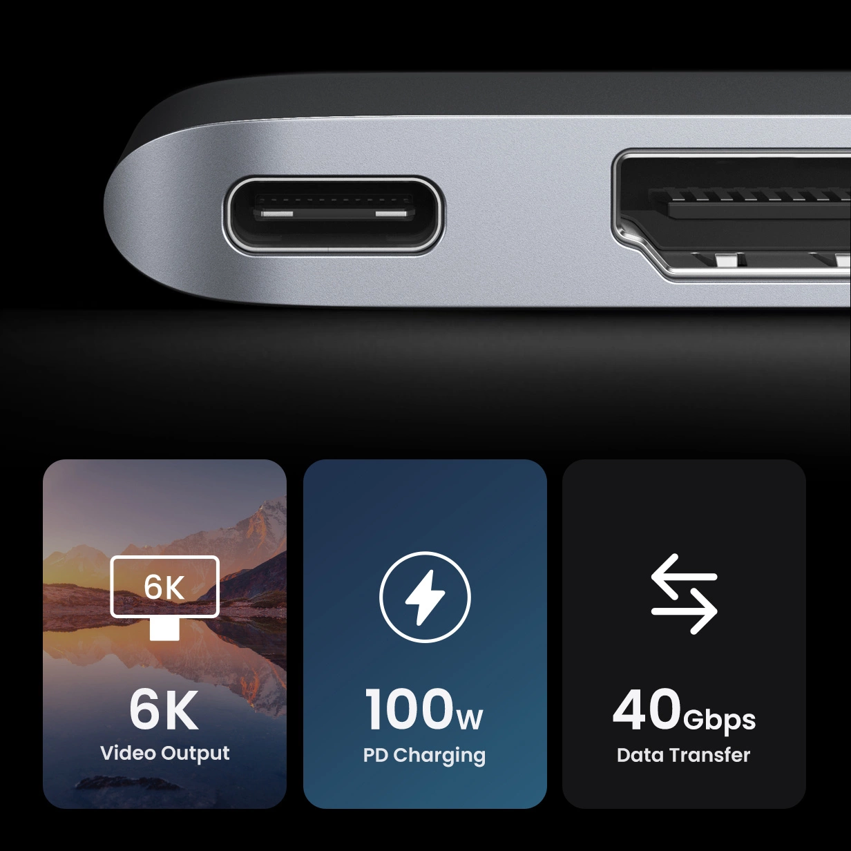 USB-C Hub UGREEN CM380 (80856) za Apple MacBook Pro / Air Series, 2 x USB-A 3.0 - 1 x USB-C - 1 x HDMI - 1 x SD - 1 x microSD