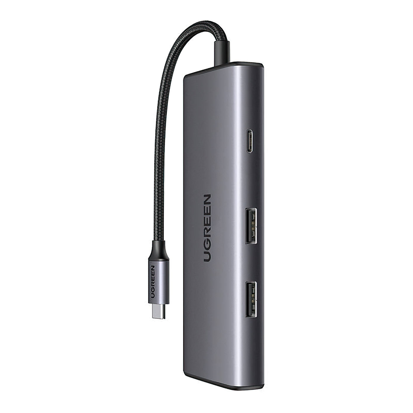 Hub USB-C UGREEN CM498 (15531), 2 x USB-A 3.2 - 2 x USB-C - 1 x HDMI - 1 x SD - 1 x microSD, Sivi