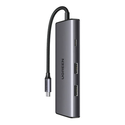 Hub USB-C UGREEN CM498 (15531), 2 x USB-A 3.2 - 2 x USB-C - 1 x HDMI - 1 x SD - 1 x microSD, Sivi
