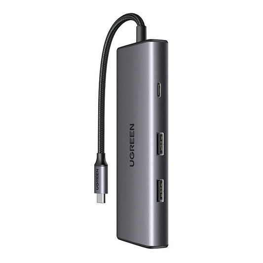 Hub USB-C UGREEN CM498 (15531), 2 x USB-A 3.2 - 2 x USB-C - 1 x HDMI - 1 x SD - 1 x microSD, Sivi