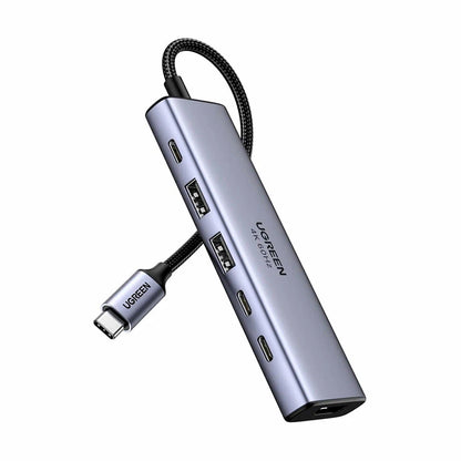 Hub USB-C UGREEN CM511 (35999), 2 x USB-A 3.2 - 3 x USB-C - 1 x HDMI, Sivi