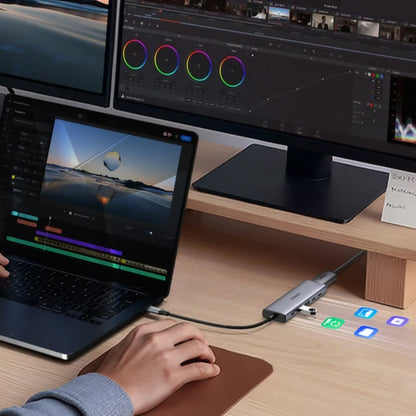 Hub USB-C UGREEN CM511 (75586), 6in1, Sivi