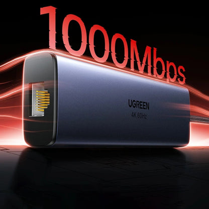 Hub USB-C UGREEN CM512 (75643), 6in1, Sivi