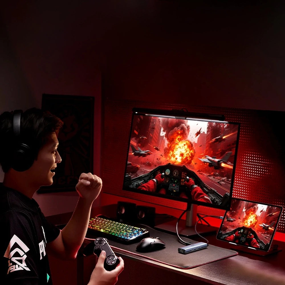 Hub USB-C UGREEN CM512 (75643), 6in1, Sivi