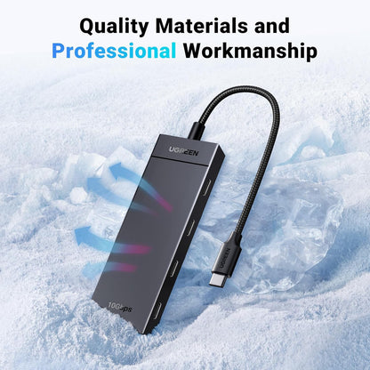 Hub USB-C UGREEN CM806, 4 x USB-C, 0.5m, Crni