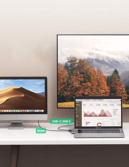USB-C Hub UGREEN za Apple MacBook Pro / Air Series, 3 x USB-A 3.0 - 1 x USB-C - 1 x HDMI, Siva