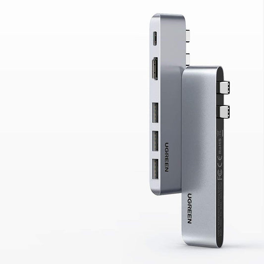 USB-C Hub UGREEN za Apple MacBook Pro / Air Series, 3 x USB-A 3.0 - 1 x USB-C - 1 x HDMI, Siva