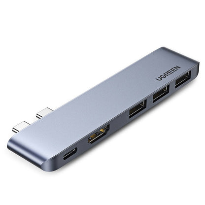 USB-C Hub UGREEN za Apple MacBook Pro / Air Series, 3 x USB-A 3.0 - 1 x USB-C - 1 x HDMI, Siva