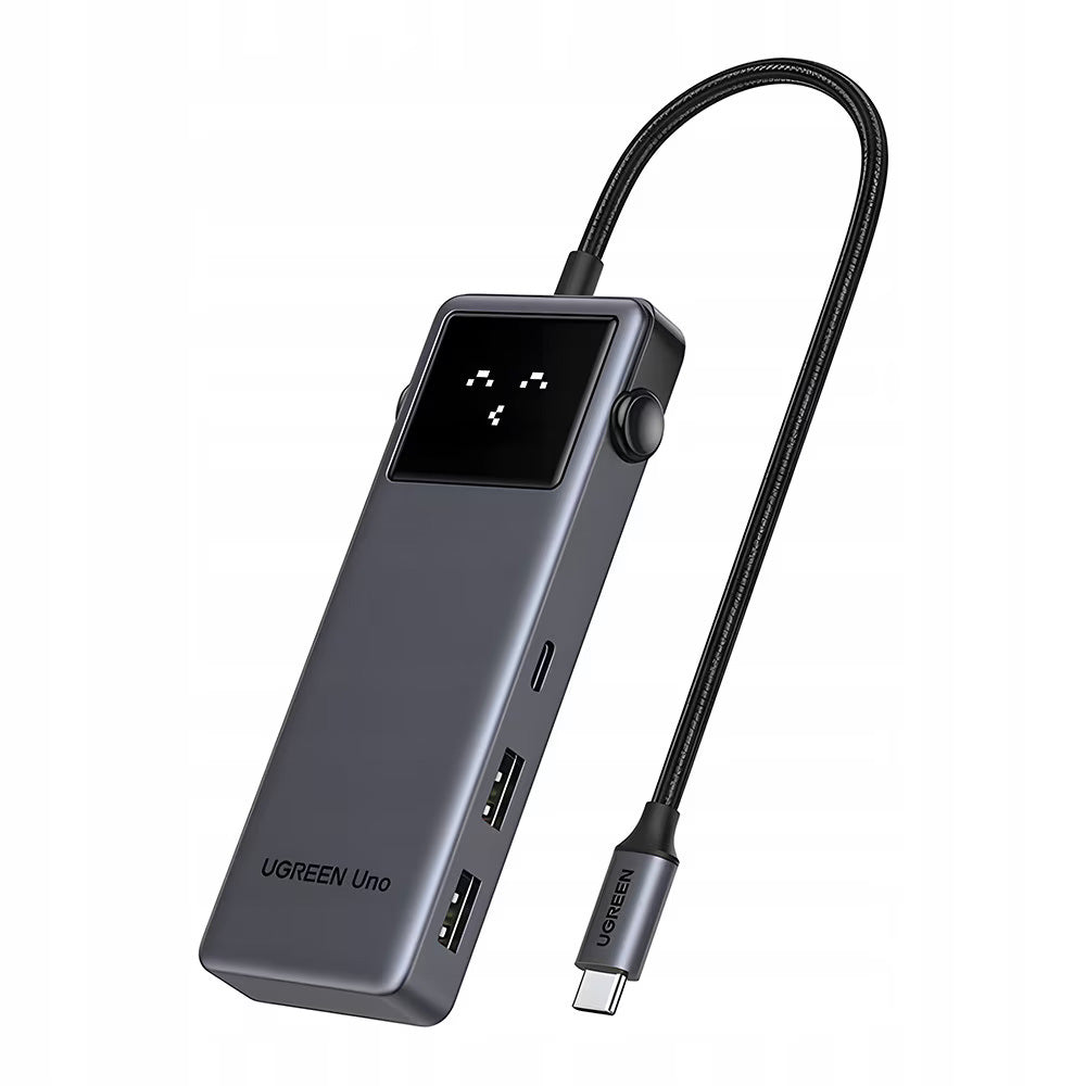 USB-C Hub UGREEN Uno (75177), 2 x USB-A 3.2 - 3 x USB-C - 1 x HDMI, Siva