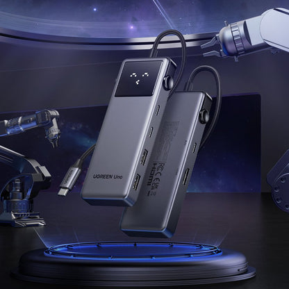 USB-C Hub UGREEN Uno (75177), 2 x USB-A 3.2 - 3 x USB-C - 1 x HDMI, Siva