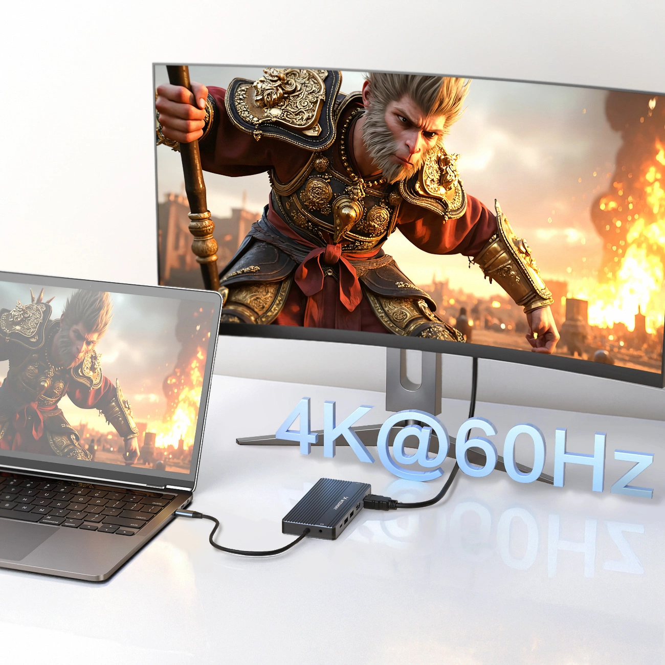 Hub USB-C WZK WDS03Y5S, 1 x USB-A 3.1 - 2 x USB-A - 5 x USB-C - 2 x HDMI - 1 x Džek 3.5mm - 1 x RJ45 - 1 x SD - 1 x microSD, Sivi