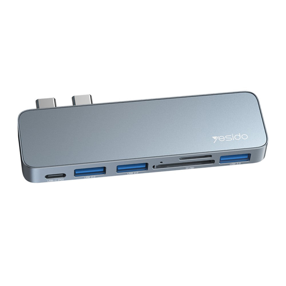 Hub USB-C Yesido HB10 za Apple MacBook Pro / Air, 6u1, Sivi