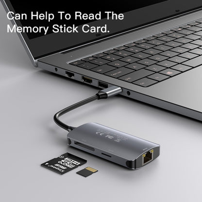 Hub USB-C Yesido HB15, 6in1, Sivi