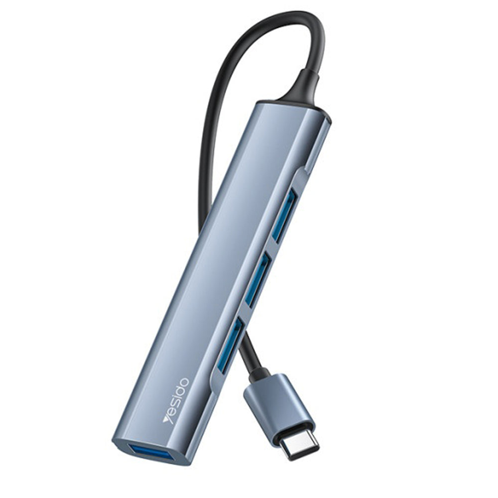 Hub USB-C Yesido HB17, 4in1, Sivi