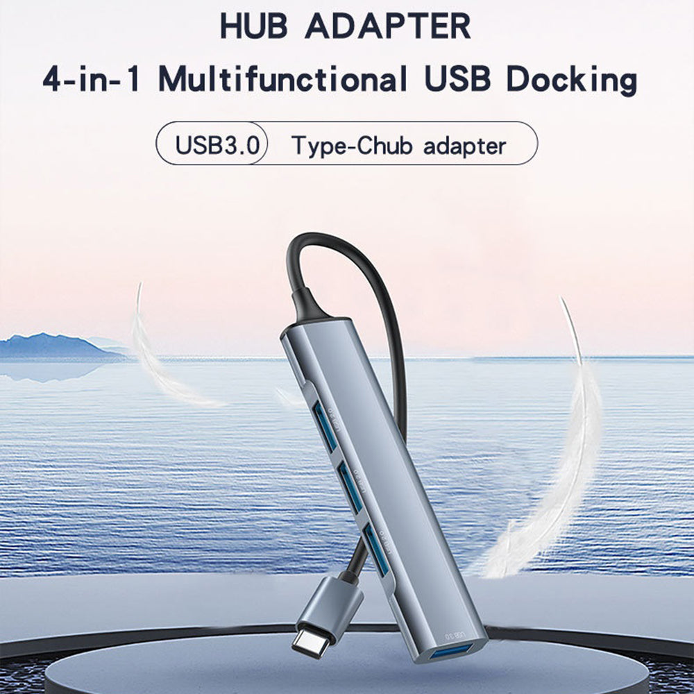 Hub USB-C Yesido HB17, 4in1, Sivi