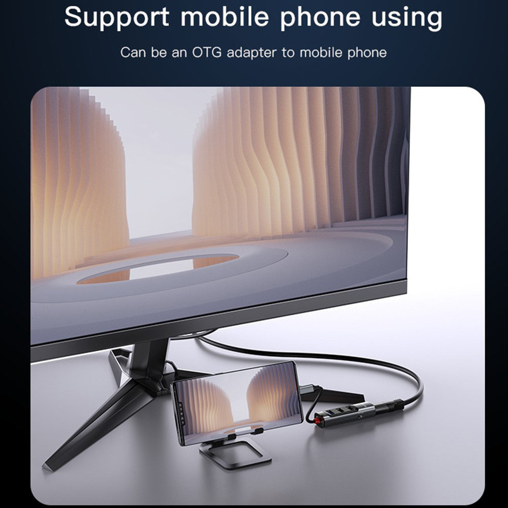 Hub USB-C Yesido HB22, 5in1, Sivi