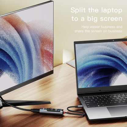 Hub USB-C Yesido HB22, 5in1, Sivi