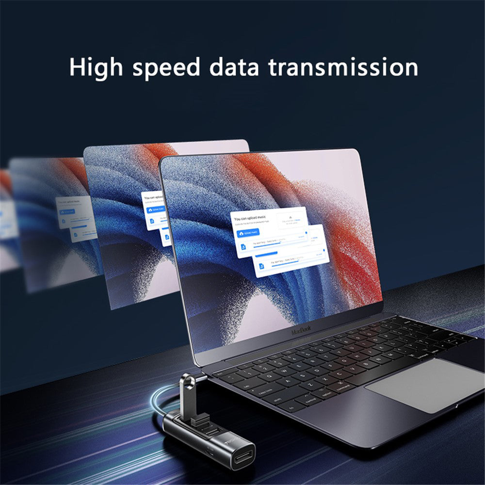 Hub USB-C Yesido HB23, 5in1, Sivi