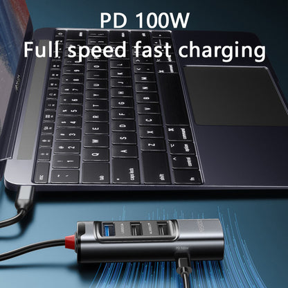 Hub USB-C Yesido HB23, 5in1, Sivi