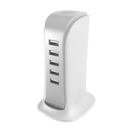Punjač Stanica Dudao A5EU, 25W, 5A, 5 x USB-A, Bela