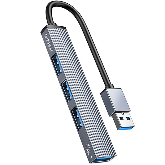 Hub USB Orico AH-A13, 1 x USB-A 3.0 - 3 x USB-A, Sivi