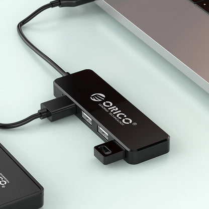 Hub USB Orico FL01, 4 x USB-A, Crni