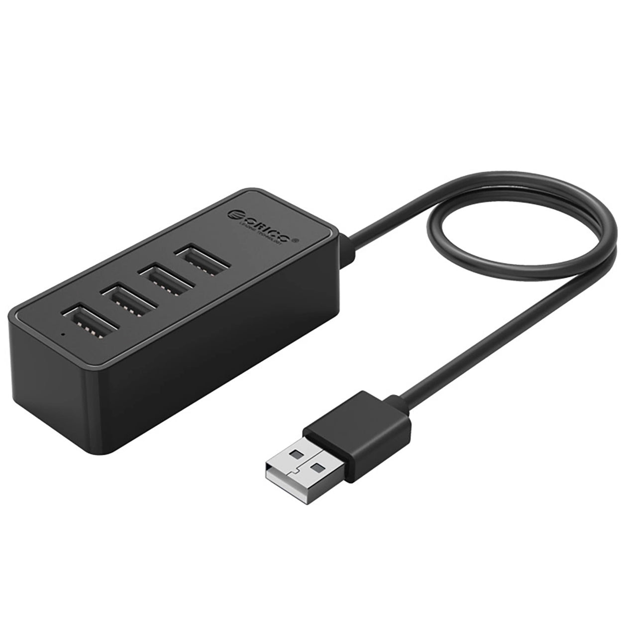 Hub USB Orico W5P-U2-100, 4 x USB-A, 1m, Crni
