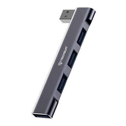 Hub USB Techsuit H14 ZenithDock, 4in1, Sivi