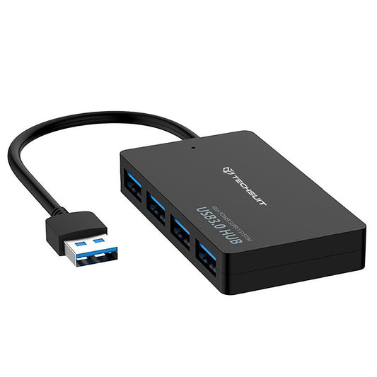 USB Hub Techsuit H15 QuantumNode, 4in1, Crni
